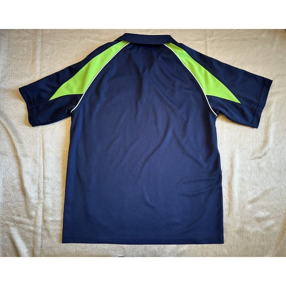 Seattle Seahawks Shirt Men's‎ Large Blue Short Sleeve Polo Collared NFL Football - Picture 10 of 10